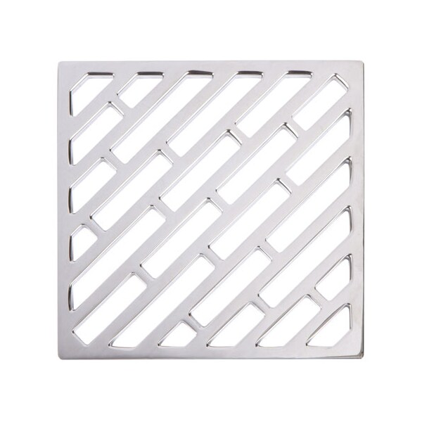 Newport Brass 4" Square Shower Drain in Polished Chrome 233-408-26 - main